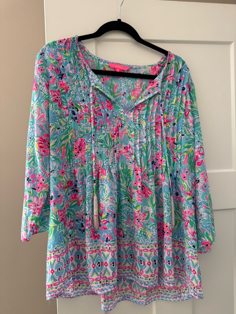 LILLY PULITZER MARILINA TUNIC ALLIGATOR ISLE EUC L